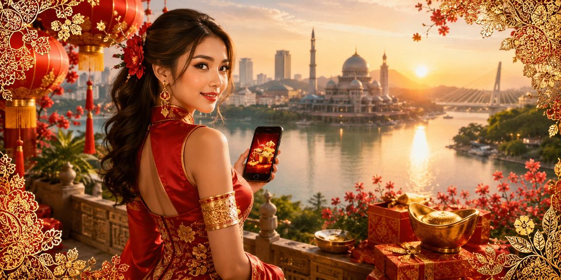 Paparan bonus daftar bermotif batik Putrajaya menggambarkan ganjaran untuk ahli baru 7reels